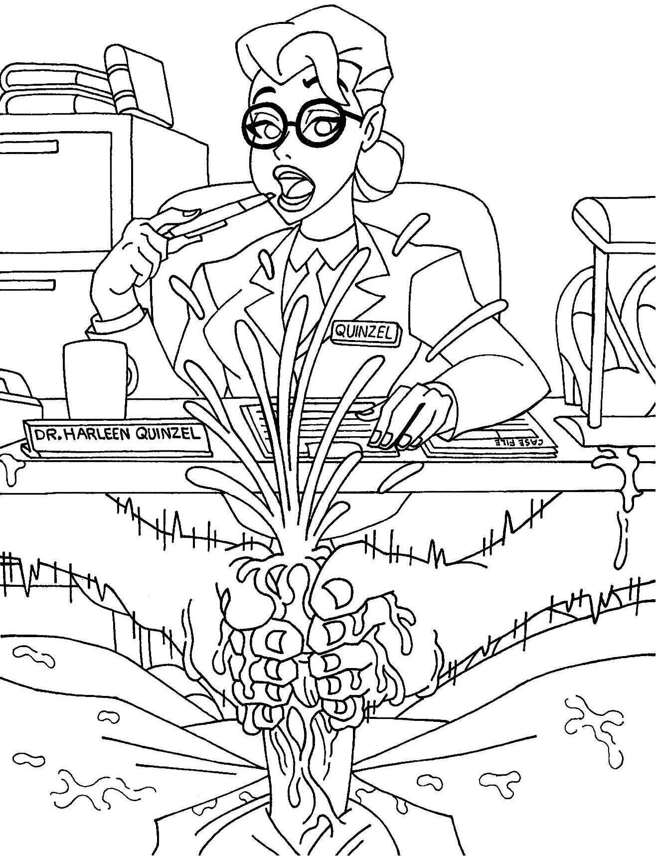 Dr. Harleen Quinzel (Batman: The Animated Series) Rule 34 Image