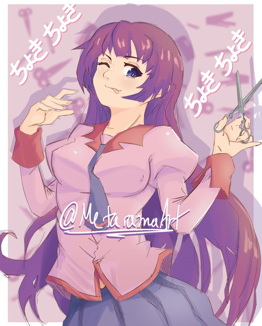 Senjougahara Hitagi (Bakemonogatari) Rule 34 Image