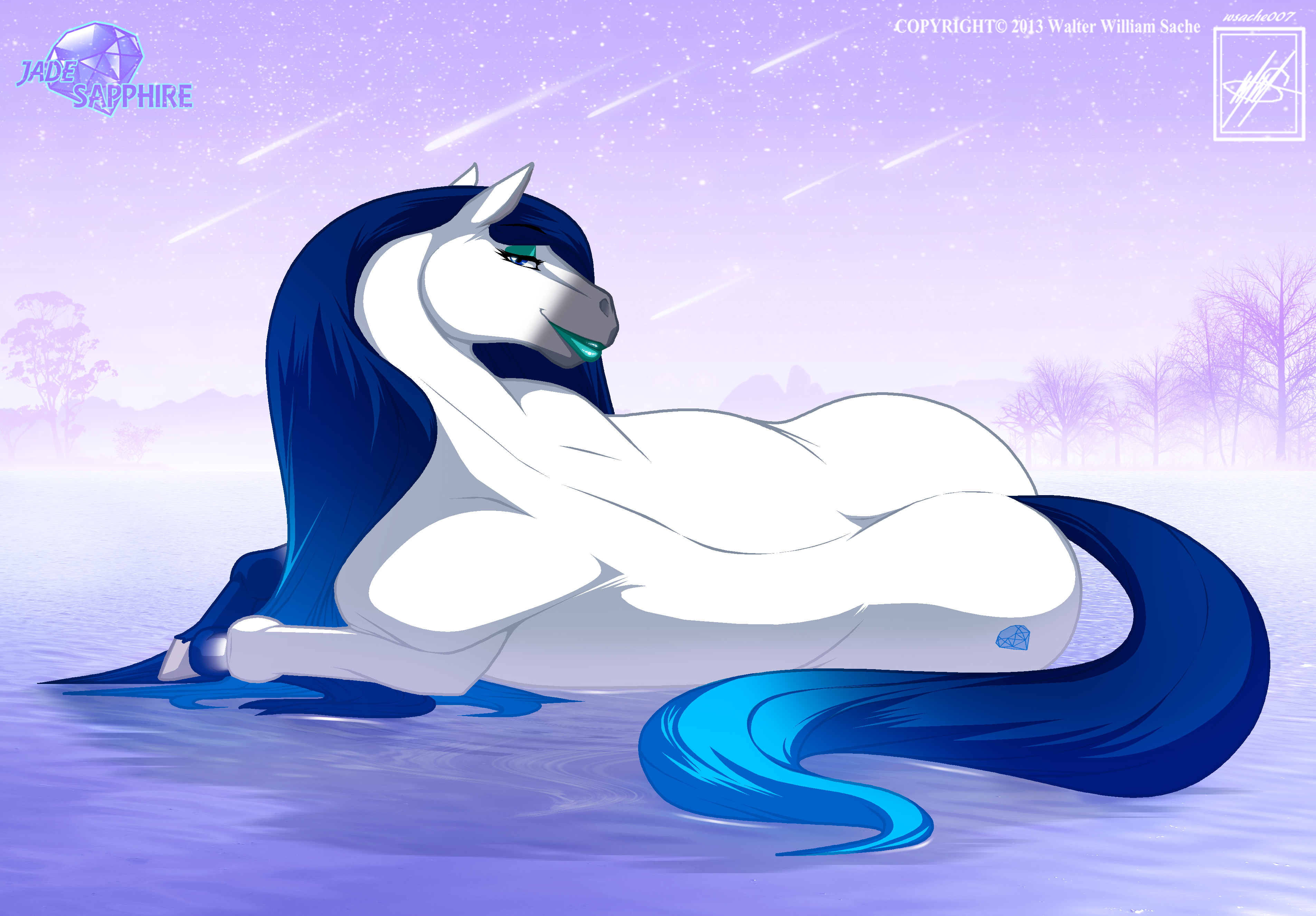 Blue Hair Rule 34 Image