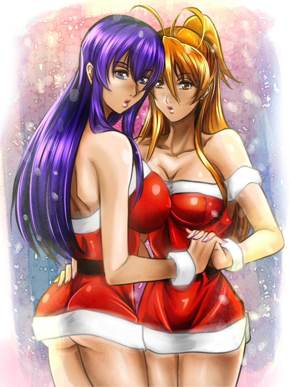 Busujima Saeko (Christmas) Rule 34 Image