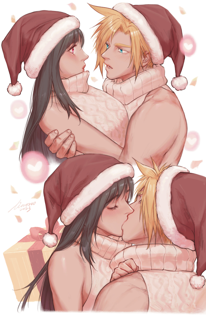 Cloud Strife (Christmas) Rule 34 Image