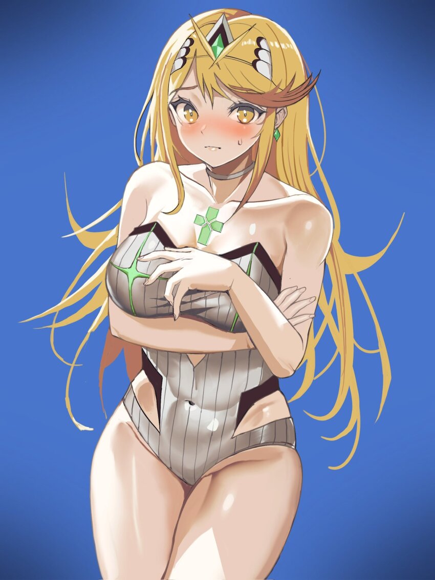 Mythra (Radiant Beach) (Xenoblade) Rule 34 Image