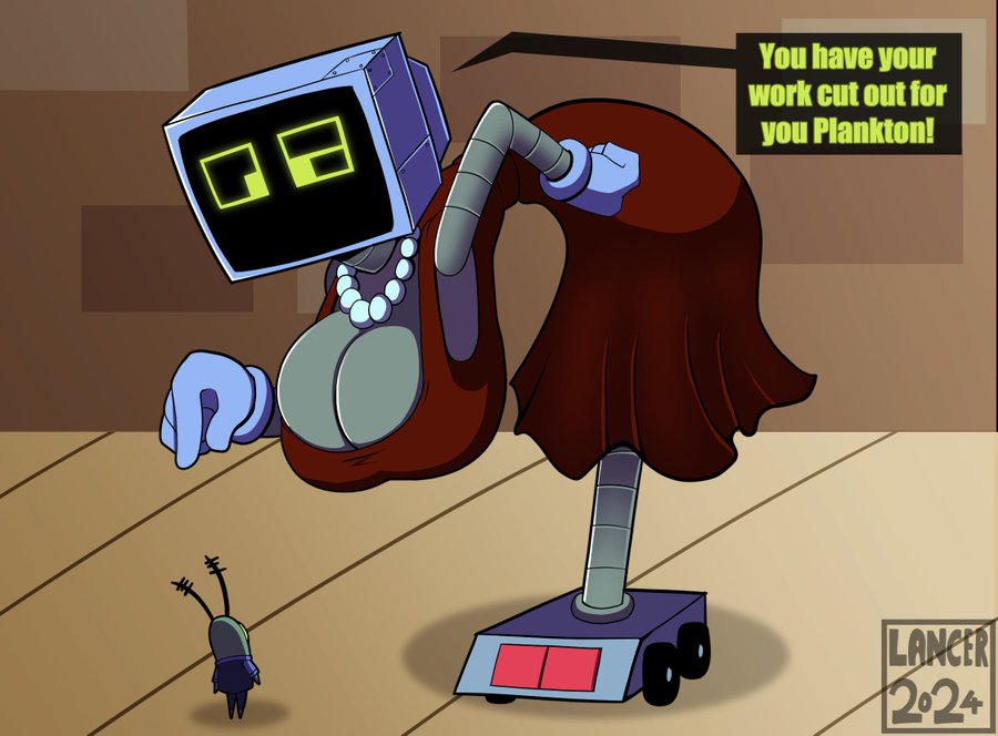 Karen Plankton (Spongebob Squarepants) Rule 34 Image