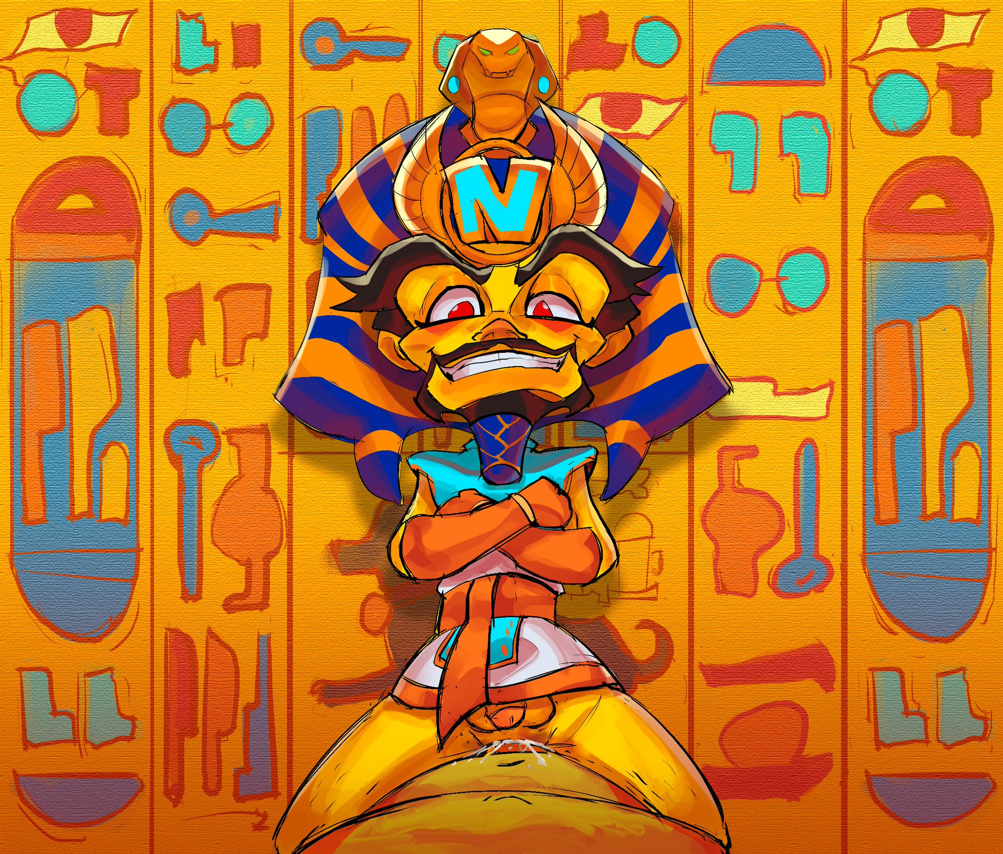 Doctor Neo Cortex (Ankha Ride (Minus8)) Rule 34 Image
