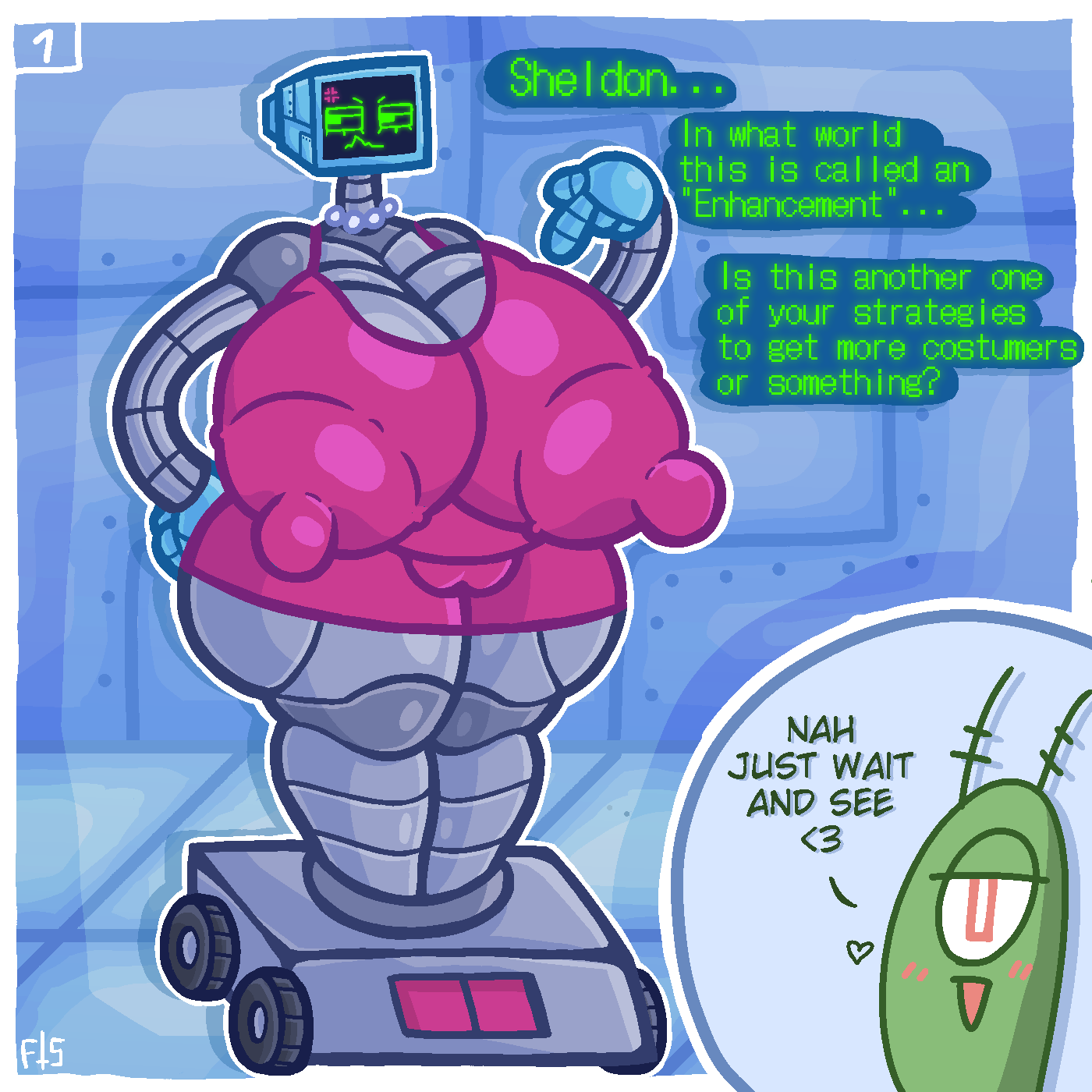 Karen Plankton (Spongebob Squarepants) Rule 34 Image