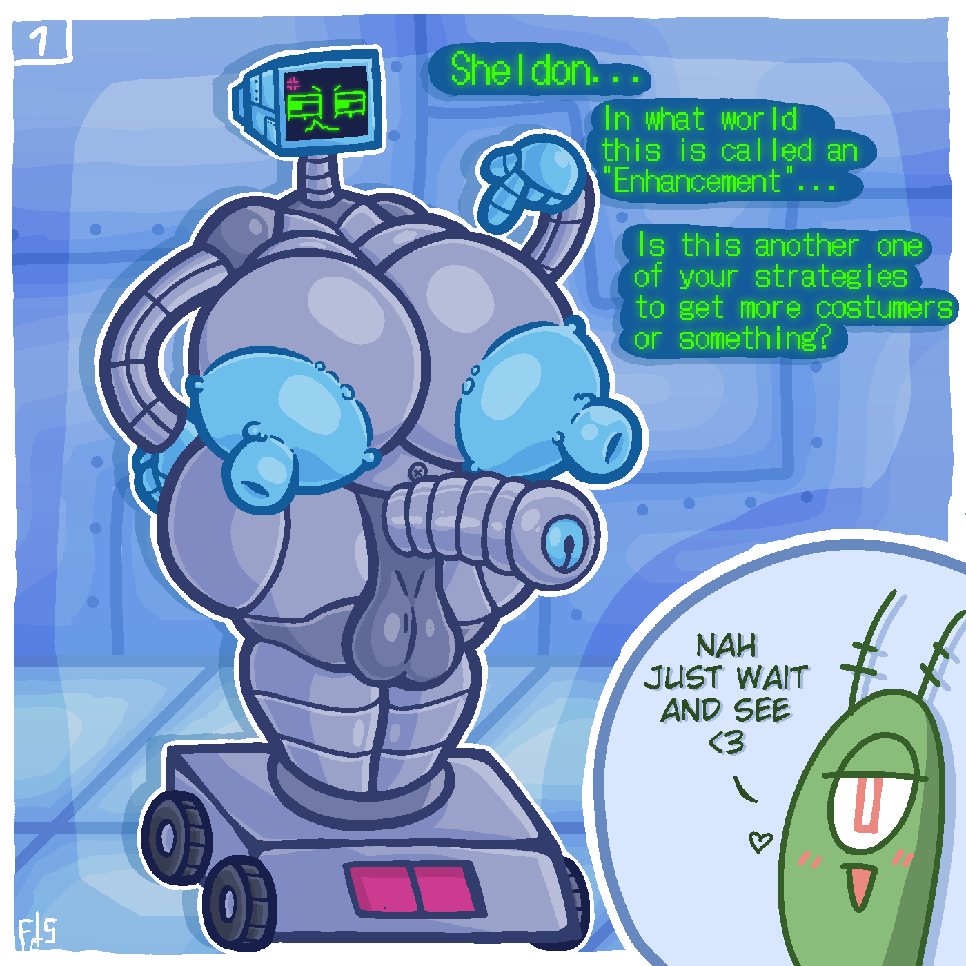 Karen Plankton (Spongebob Squarepants) Rule 34 Image