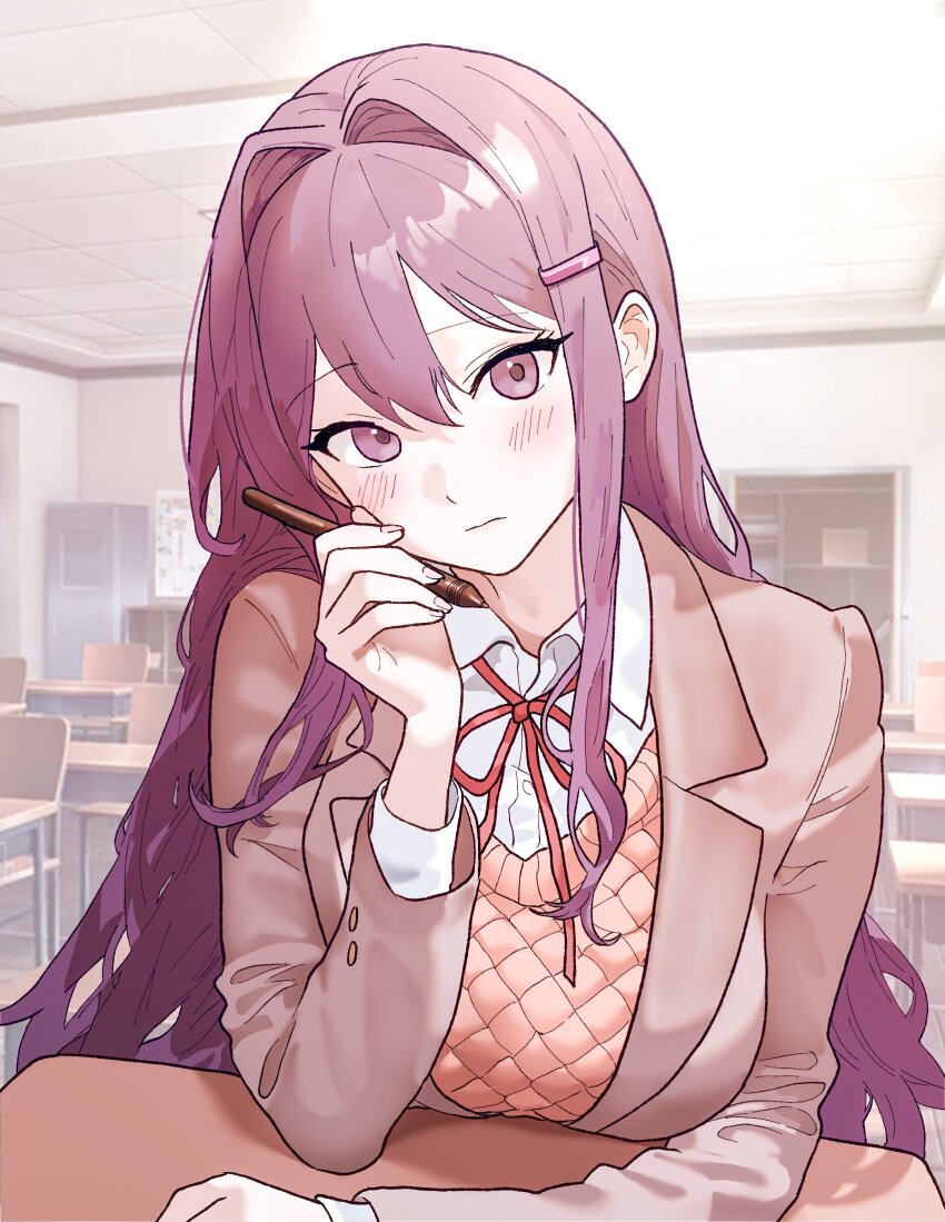 Yuri (Doki Doki Literature Club) Rule 34 Image