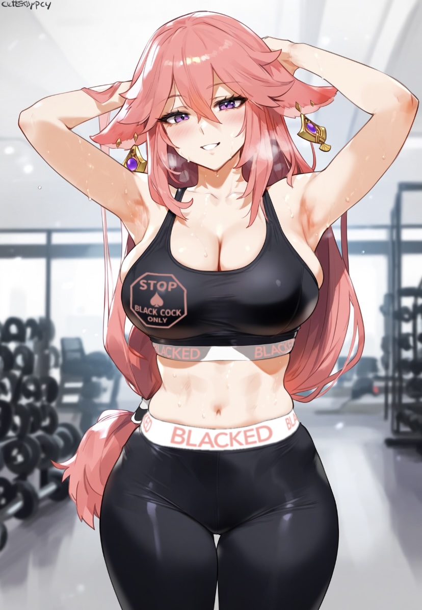 Yae Miko (Blacked) Rule 34 Image