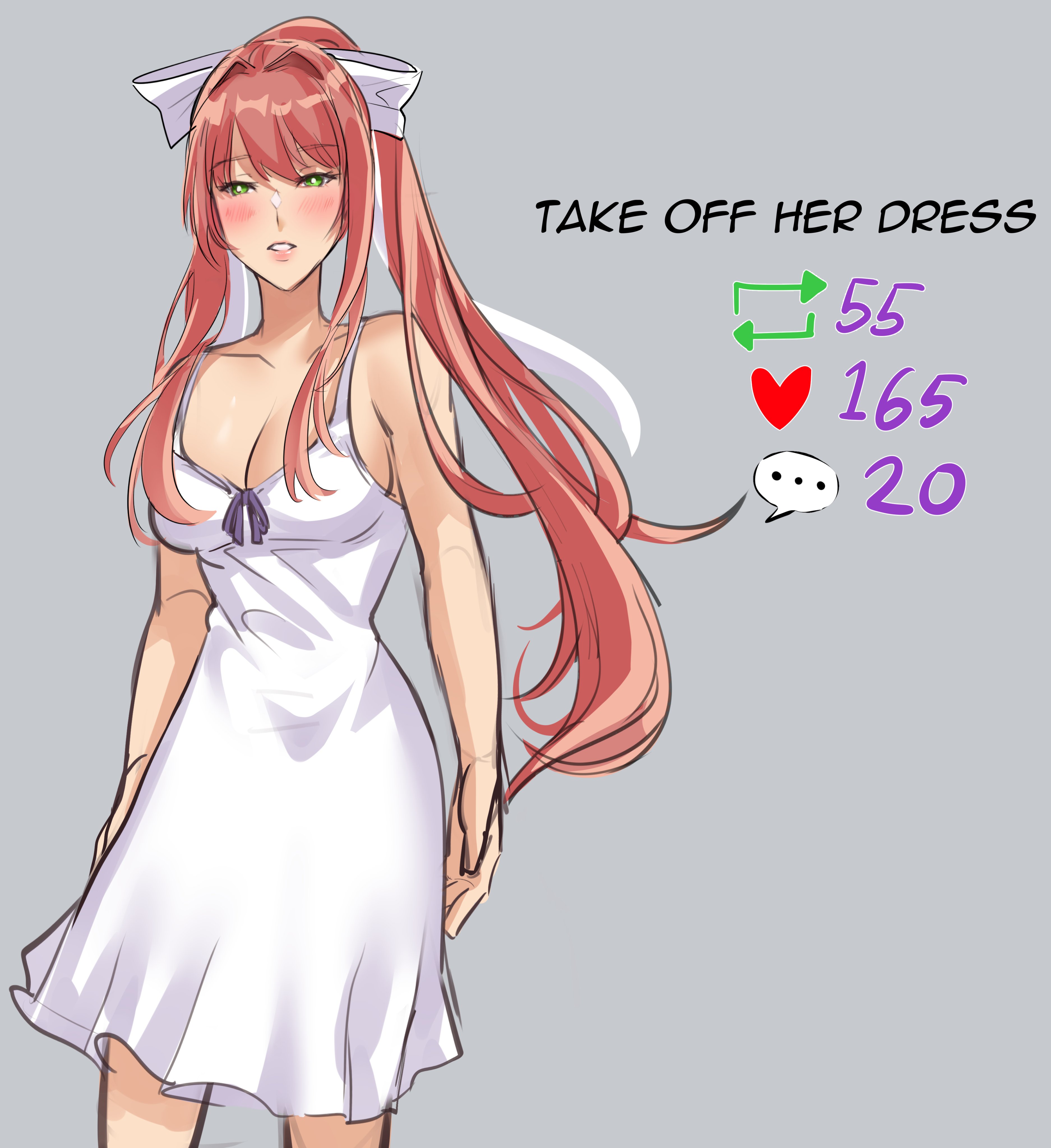 Monika (Doki Doki Literature Club) Rule 34 Image