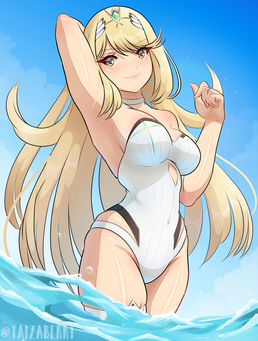 Mythra (Radiant Beach) (Xenoblade) Rule 34 Image