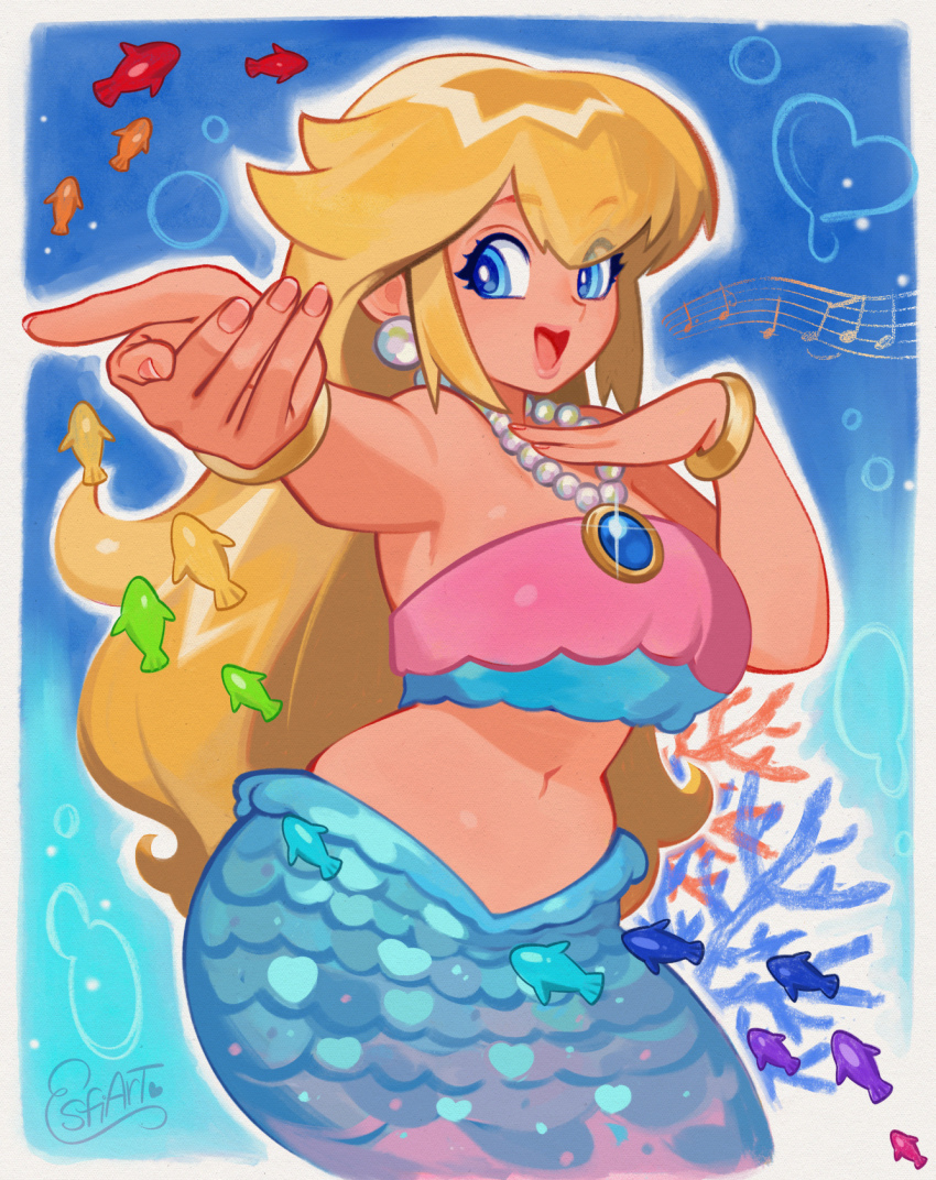 Mermaid Peach (Mario (Series)) Rule 34 Image