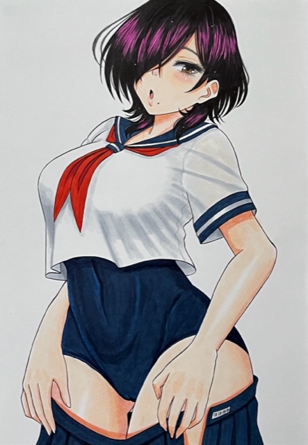 Blue One-Piece Swimsuit Rule 34 Image
