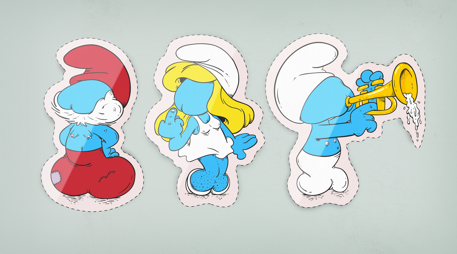 Papa Smurf (The Smurfs) Rule 34 Image